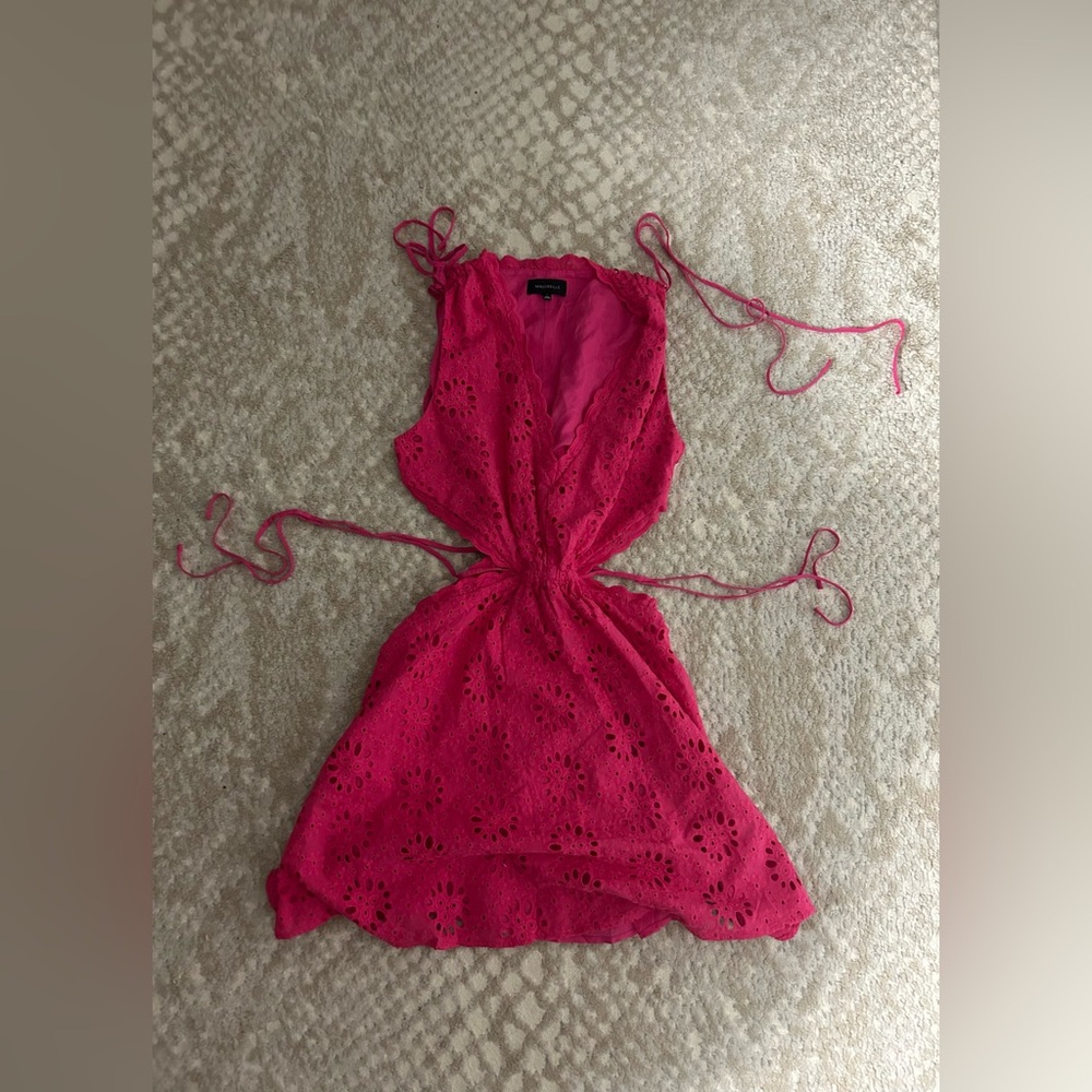 Majorelle Gale Mini Dress in Bougainvillea Pink